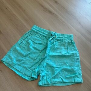 Women’s Teal Casual Paperbag Shorts